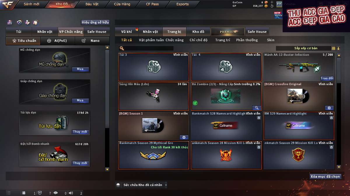 shop acc cf uy tin gia re